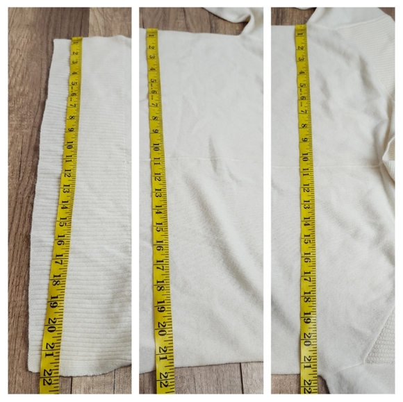 maje moby 100% cashmere Turtleneck Sweater Off-White cream lightweight women's 2 - Picture 12 of 16
